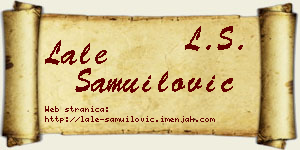 Lale Samuilović vizit kartica
